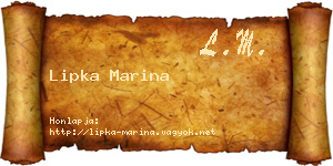Lipka Marina névjegykártya